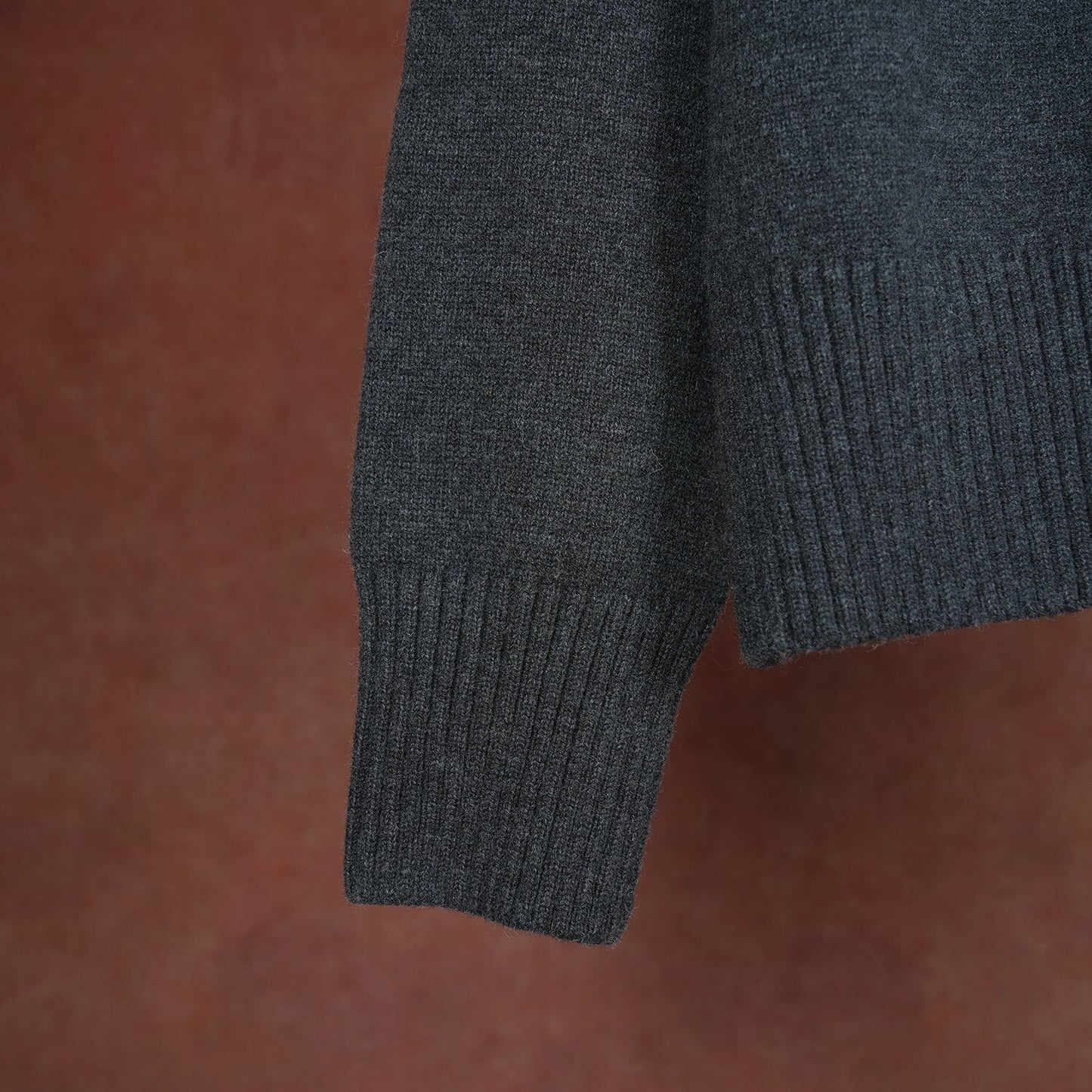 A Wool Black Heart V-Neck Knit Cardigan Unisex Loose Fit