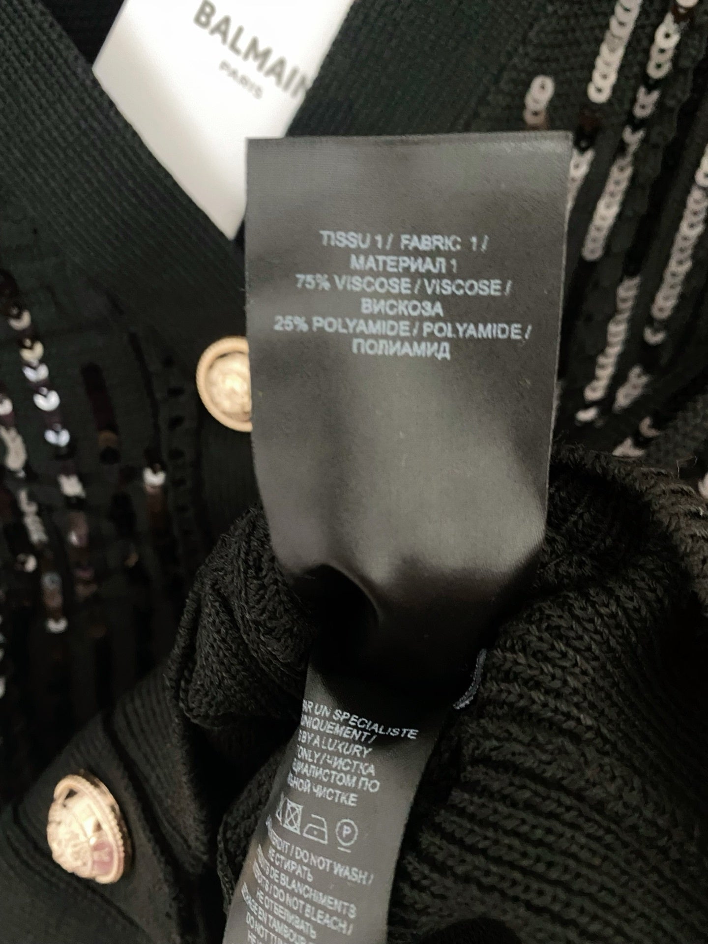 New Two-Tone Cardigan with Hand-Stitched Button