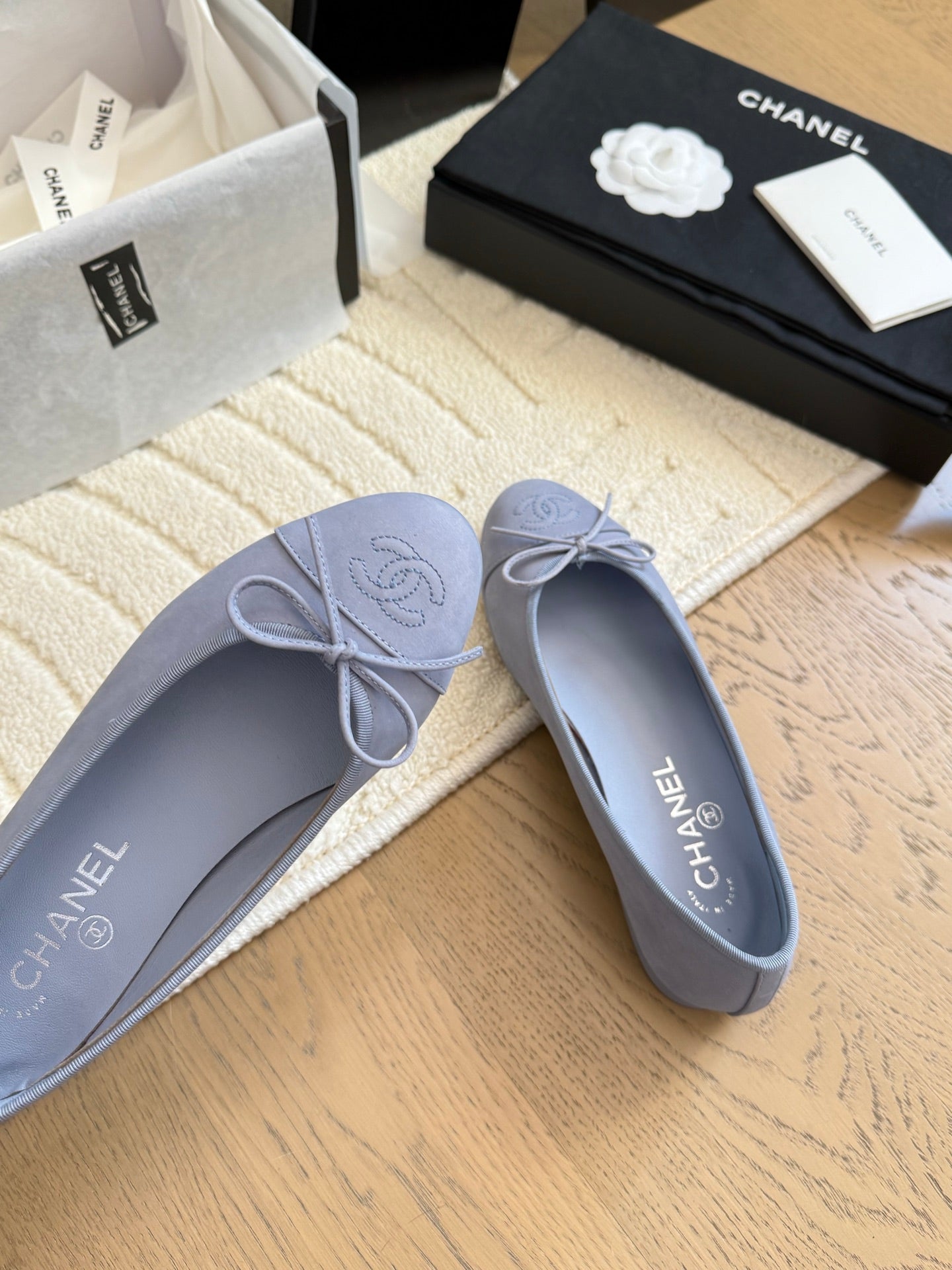 CC 25C Ballet Flat Suede Calfskin