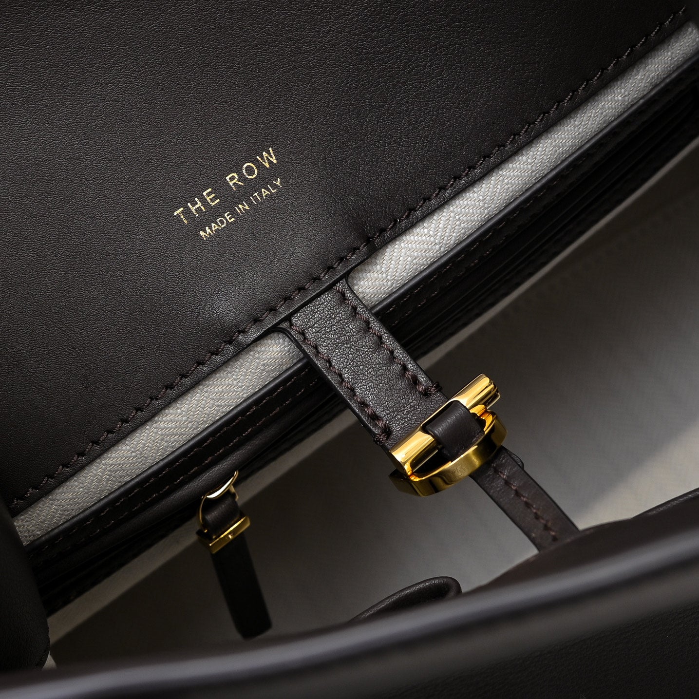 The Row Margaux 15 38cm Tote Bag In Calfskin