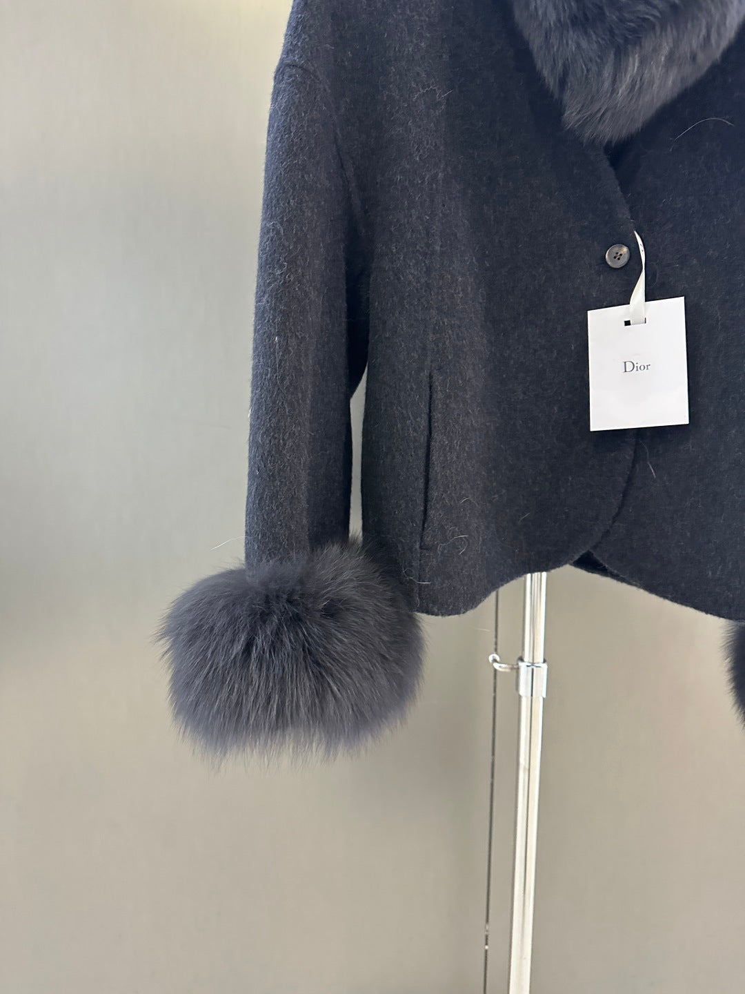 Elegant Fox Fur Coat with Matching Scarf