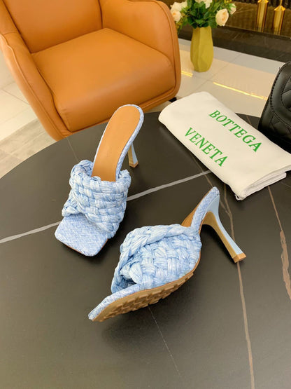 Genuine Leather Women’s Woven Slippers