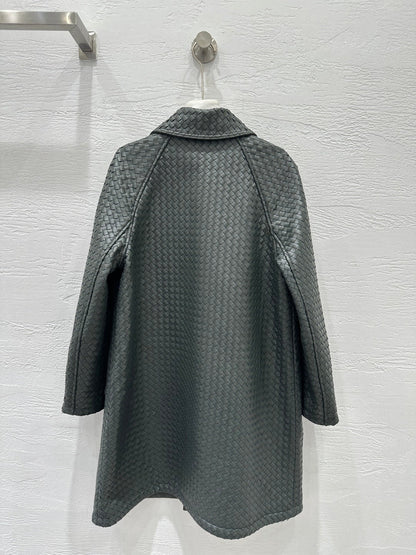 bv Woven Lambskin Oversized Jacket