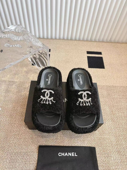 CHL 2025 Rhinestone Platform Slingback Sandals