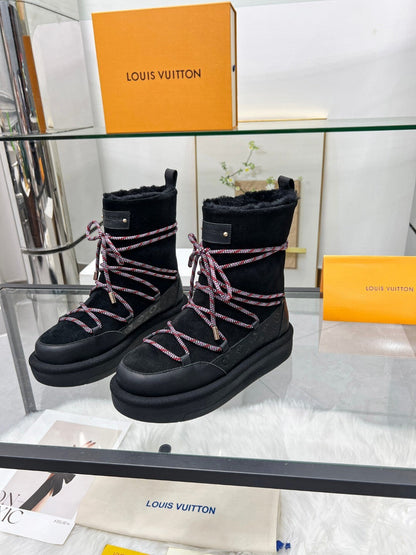 Lv Furry Snow Boots