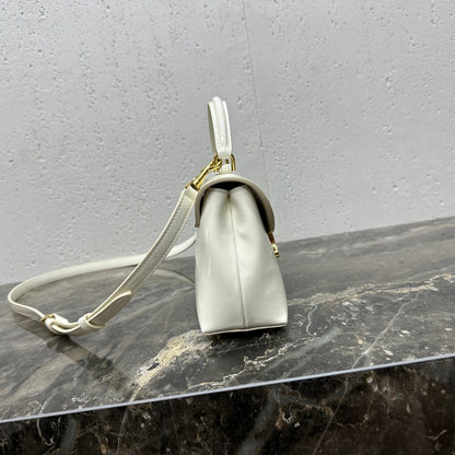 Triangle Burgundy & White Crossbody Bag