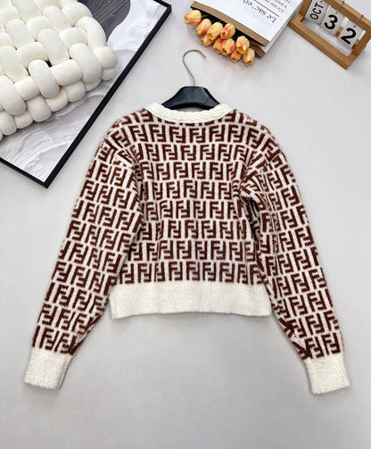 Kids Beige & White Classic Cotton Cardigan