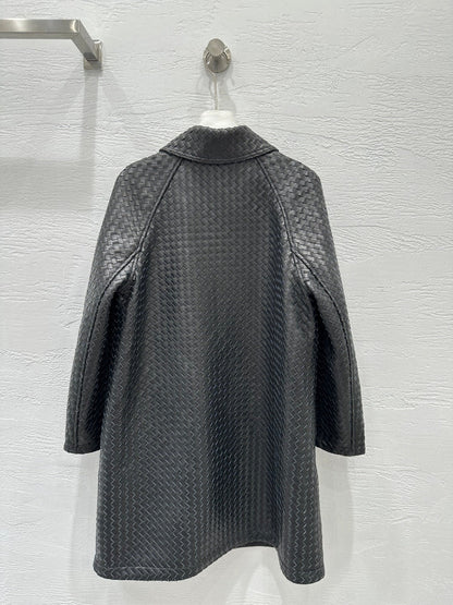 bv Woven Lambskin Oversized Jacket