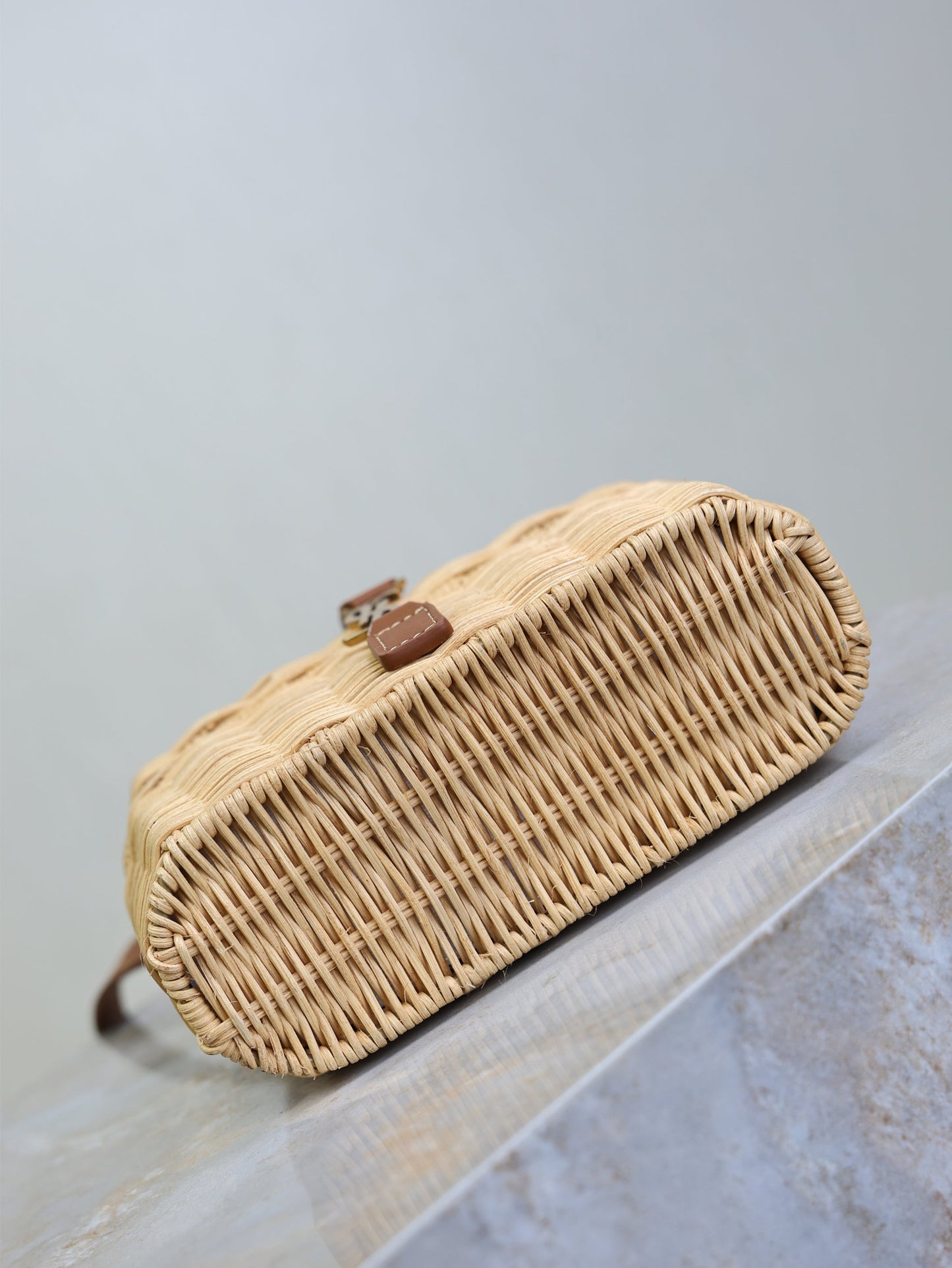 Saint Laurent YSL Vanity Bag in Raffia Wicker