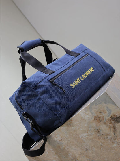 St Nuxx Logo-Embroidered Corduroy Duffle Bag