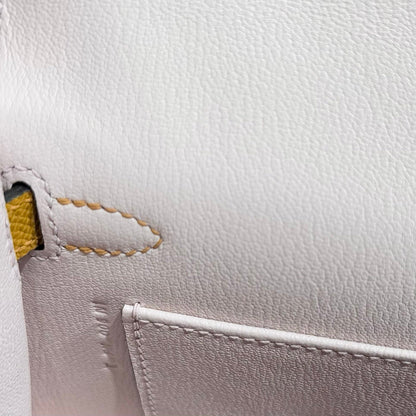 HM K Mini 20 Craie & Mauve Pale Epsom Leather Handbag