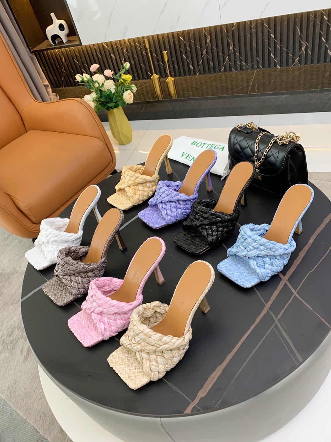 Genuine Leather Women’s Woven Slippers