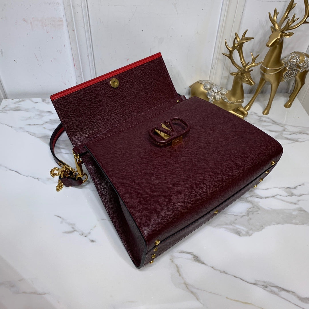 Val Small VSLING Grainy Calfskin Handbag