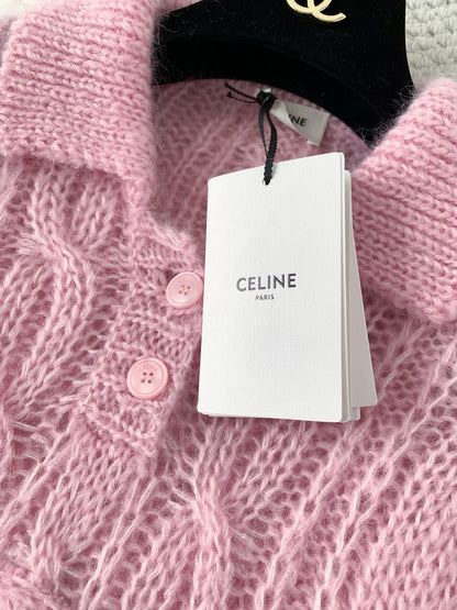 Top-Grade Mohair & Wool Embroidered Sweater Fabric