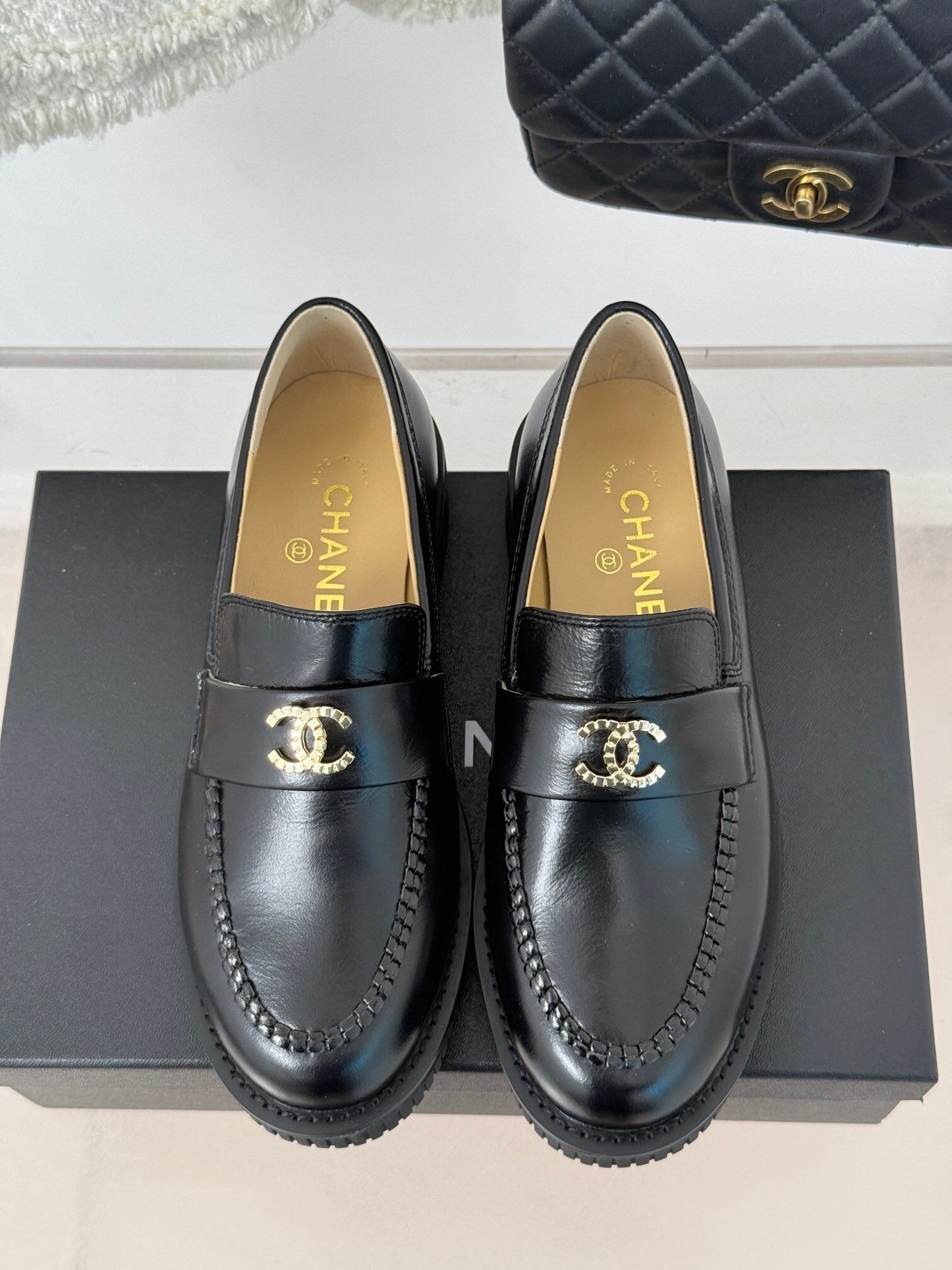 CHNL Classic Color-Blocked Double C Loafers