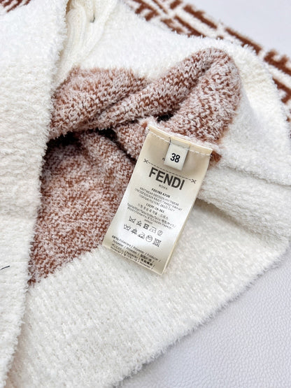 Kids Beige & White Classic Cotton Cardigan