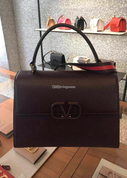 Val Small VSLING Grainy Calfskin Handbag