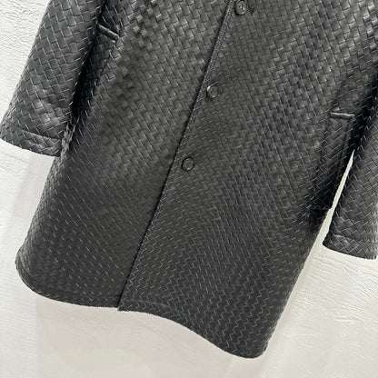 bv Woven Lambskin Oversized Jacket