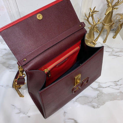 Val Small VSLING Grainy Calfskin Handbag