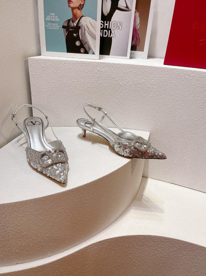 Sequined High-End Spring/Summer Heels