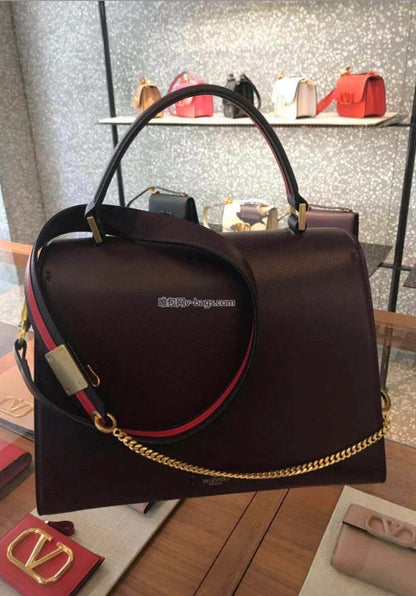 Val Small VSLING Grainy Calfskin Handbag