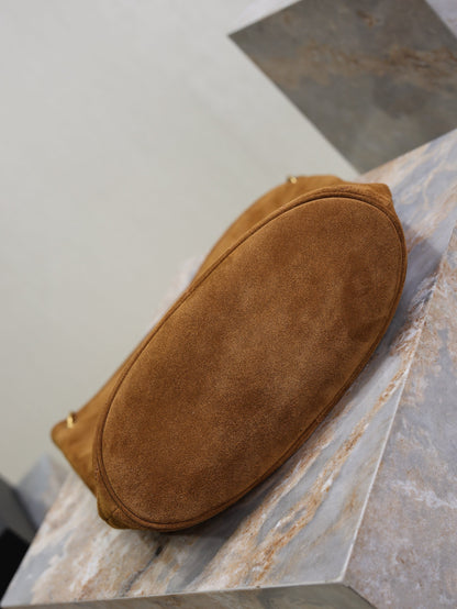 St Niki Suede Bucket Bag in Brown