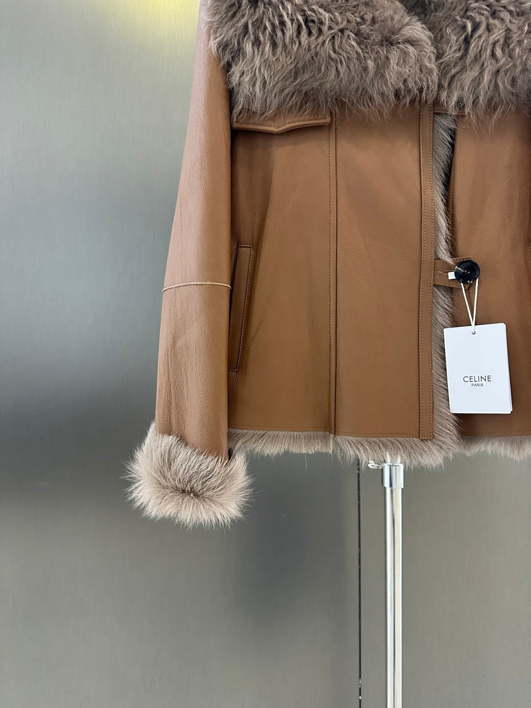 AW Shearling Fur Coat Imported Goat Shearling