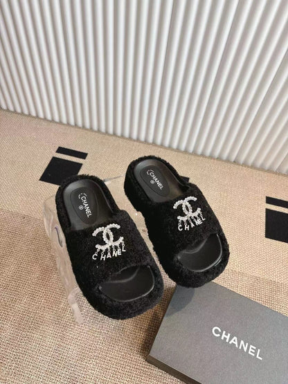 CHL 2025 Rhinestone Platform Slingback Sandals