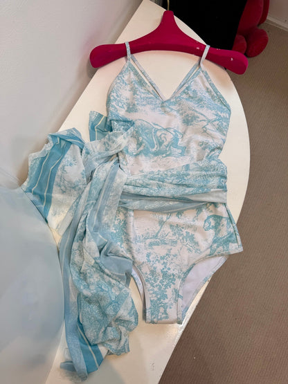 One-Piece Swimsuit with Free Scarf D Limited Edition