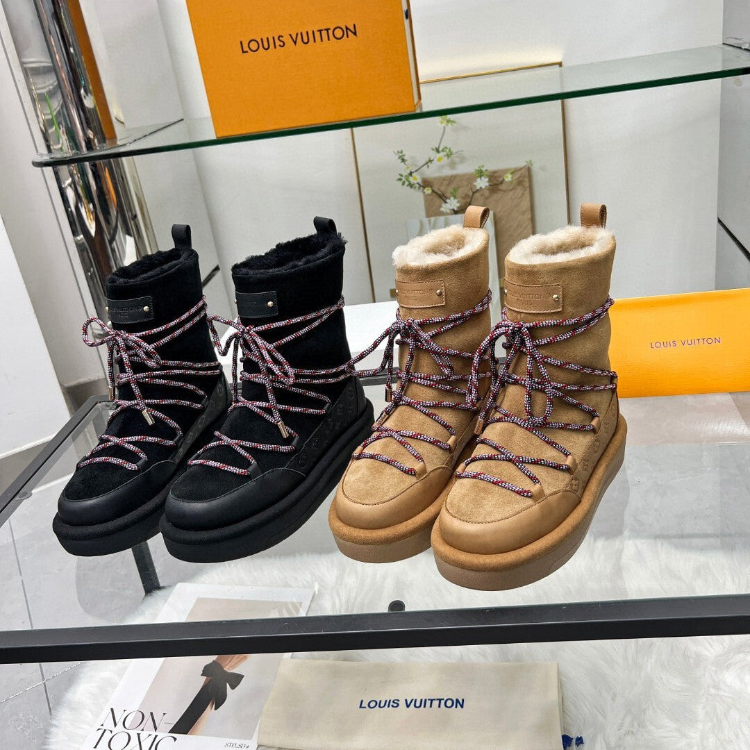 Lv Furry Snow Boots