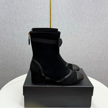 CHEL 2025 Sheepskin Crystal-Lined Boots