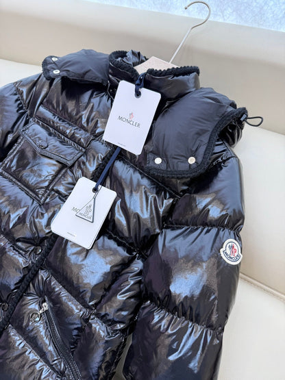 White Goose Down Glossy Puffer Jacket