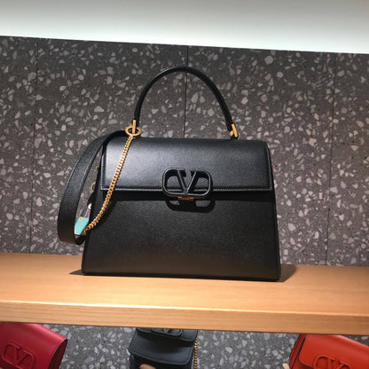 Val Small VSLING Grainy Calfskin Handbag