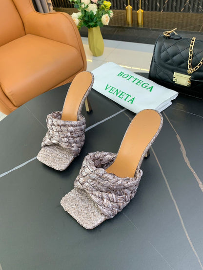 Genuine Leather Women’s Woven Slippers