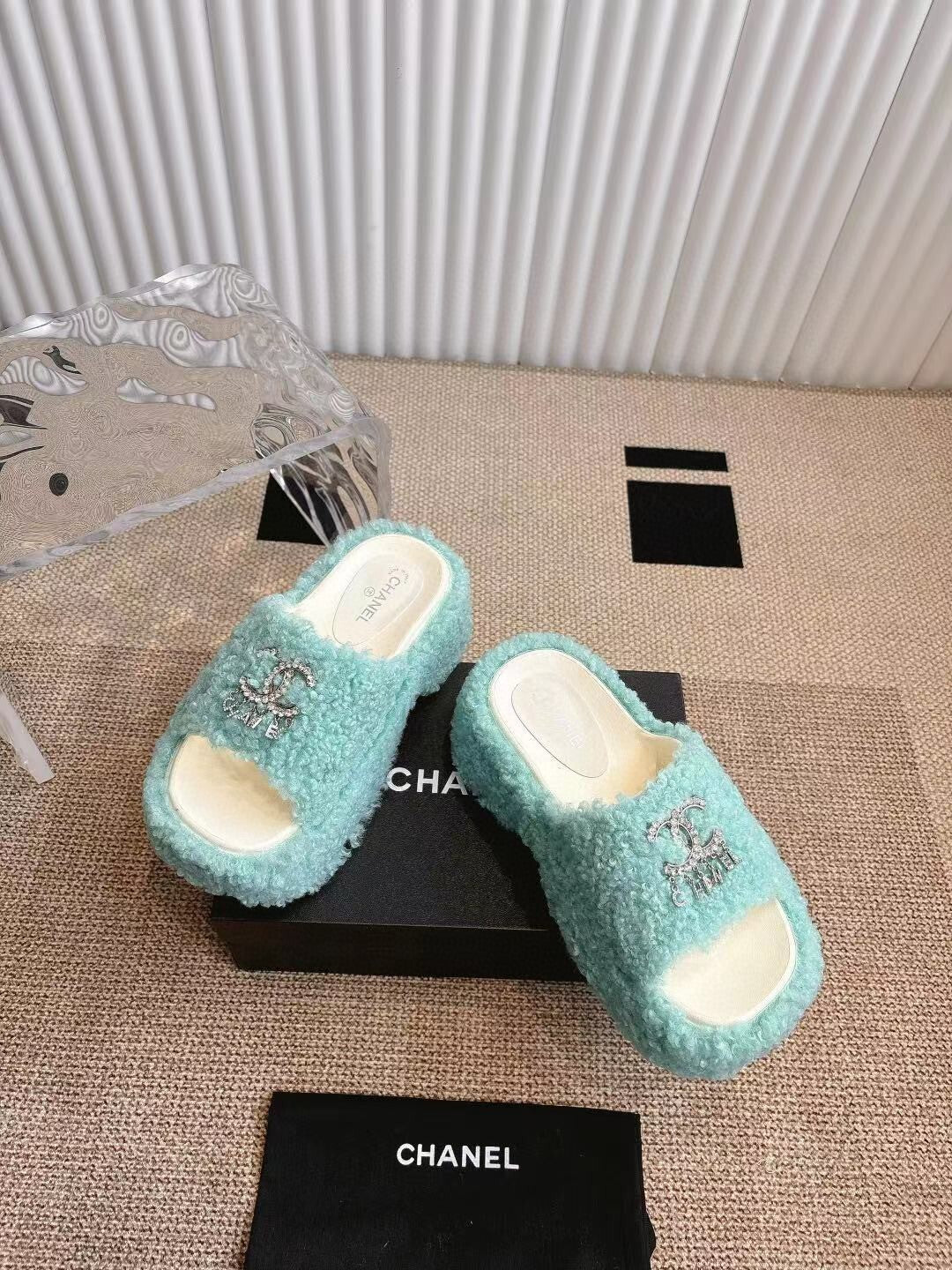 CHL 2025 Rhinestone Platform Slingback Sandals