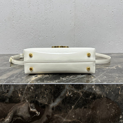 Triangle Burgundy & White Crossbody Bag