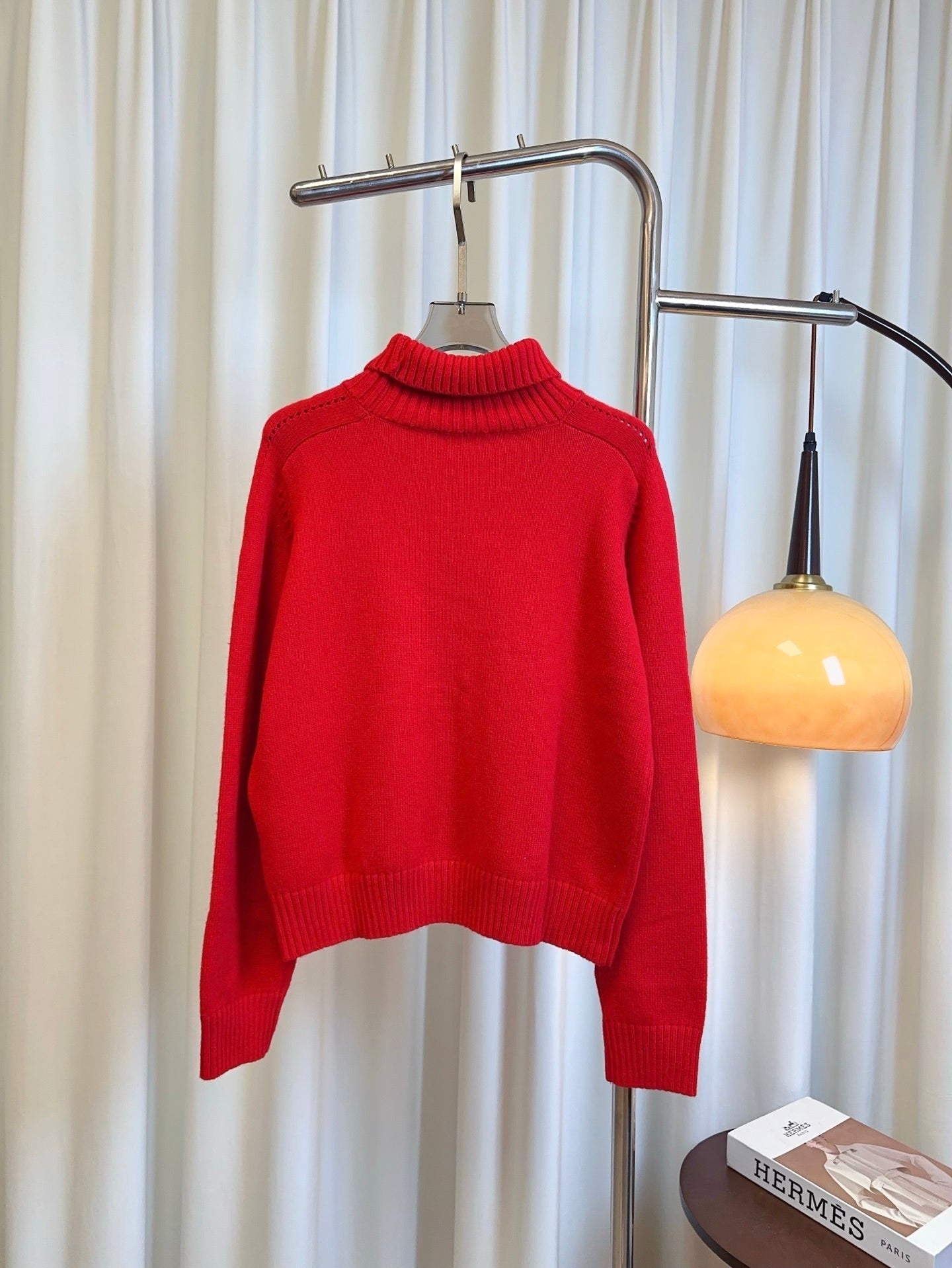 Winter Embroidered Arc de Triomphe Wool Turtleneck