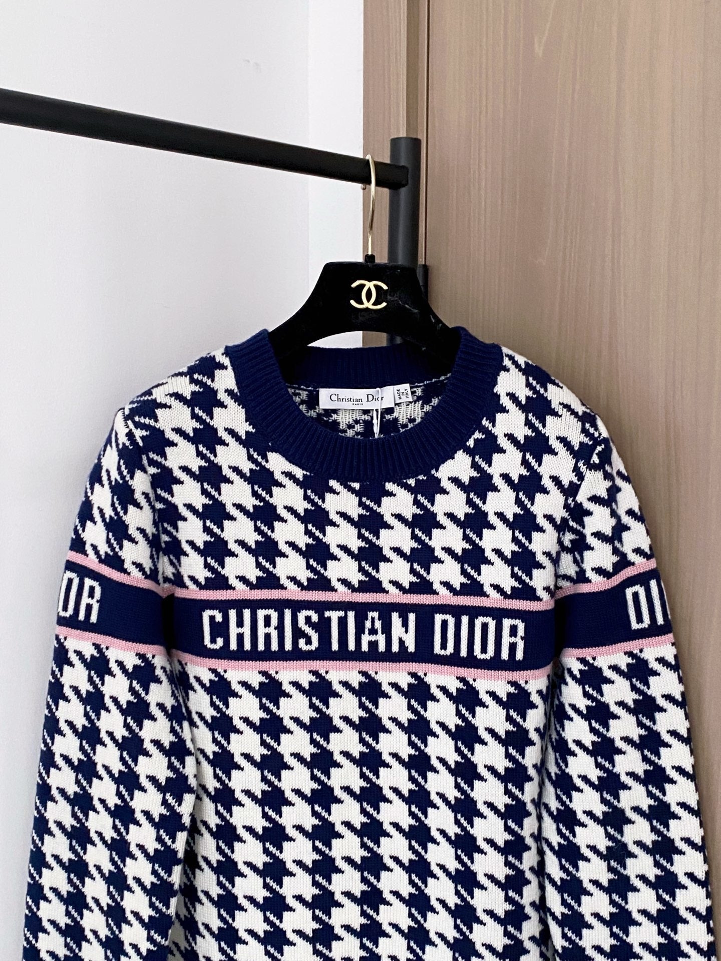 D 2025 Houndstooth Long-Sleeve Shirt