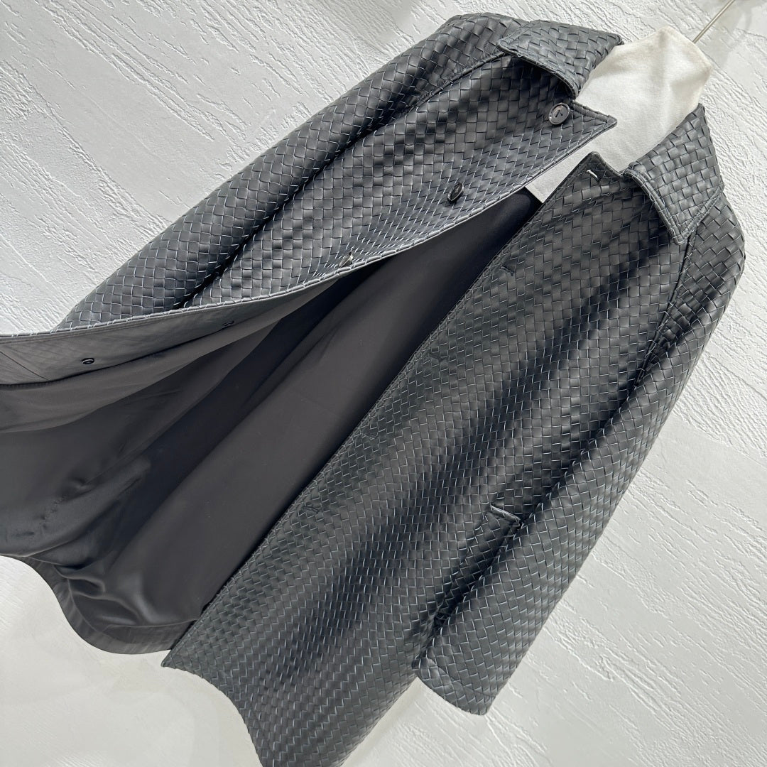 bv Woven Lambskin Oversized Jacket