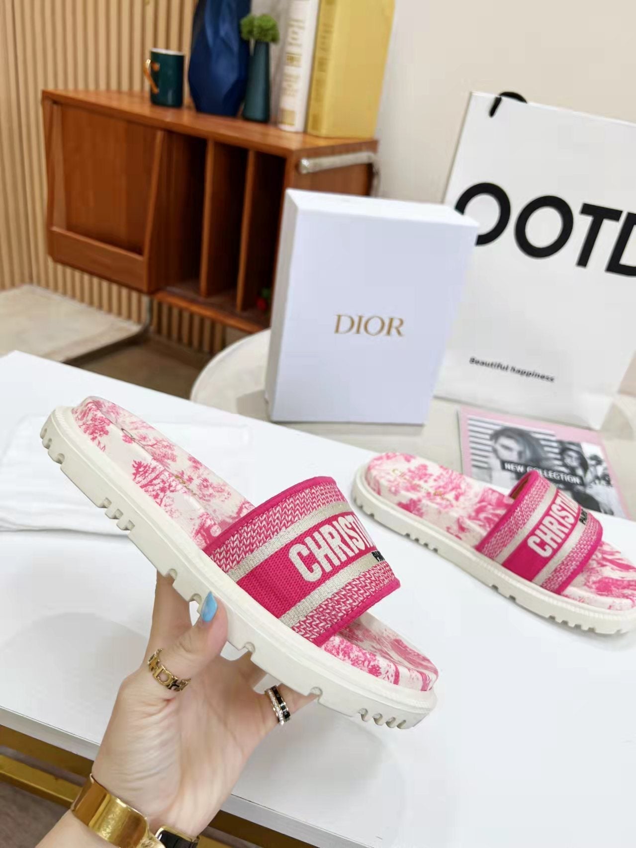 D-Letter Platform Sandals