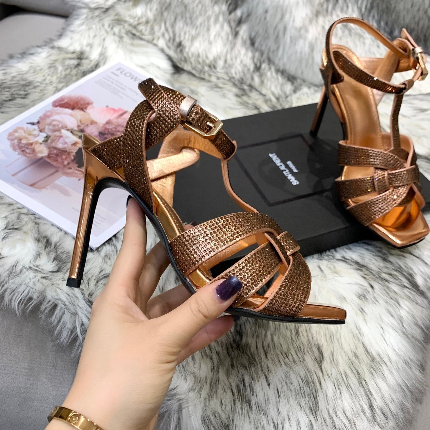 Y SL Super High-Heeled Sandals