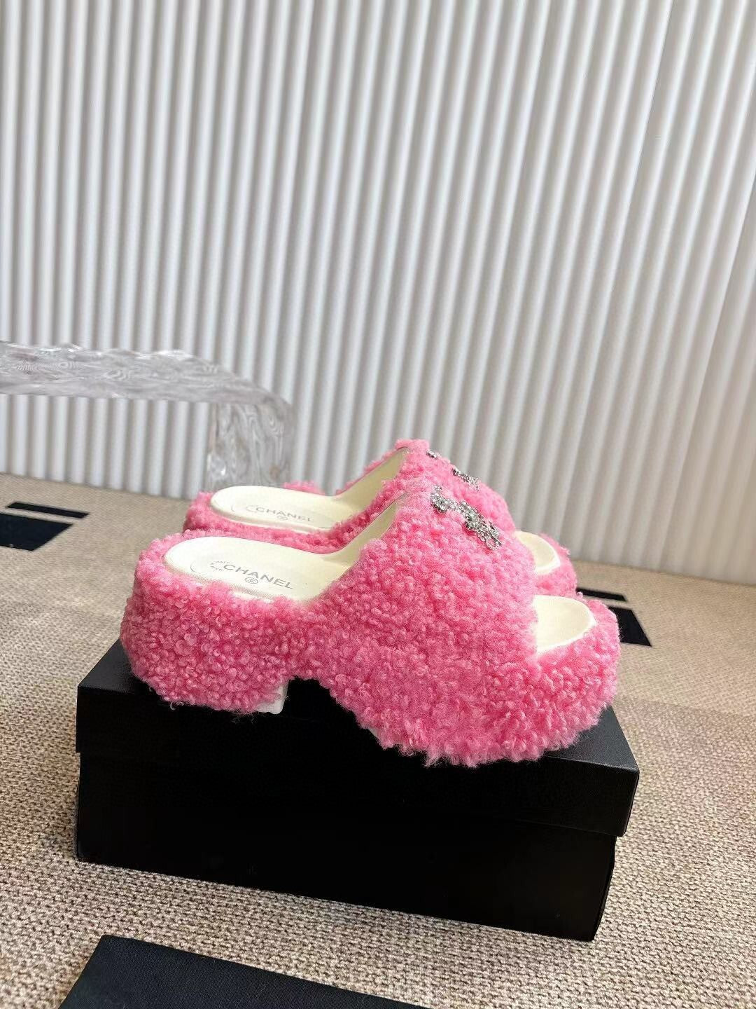 CHL 2025 Rhinestone Platform Slingback Sandals