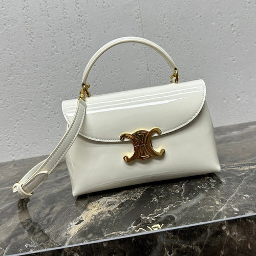 Triangle Burgundy & White Crossbody Bag