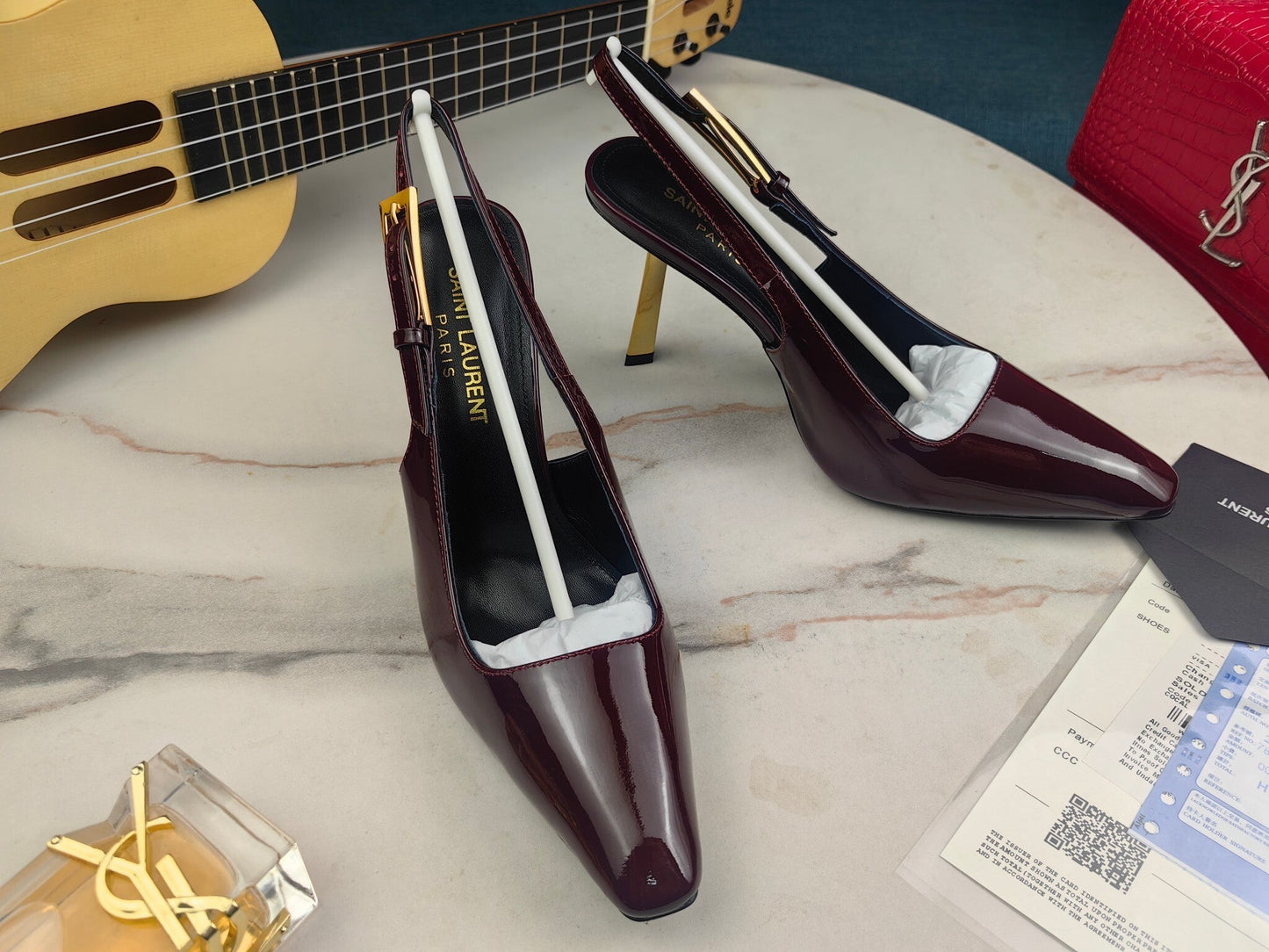 sl Stiletto Heel Electroplated Open Back Shoes