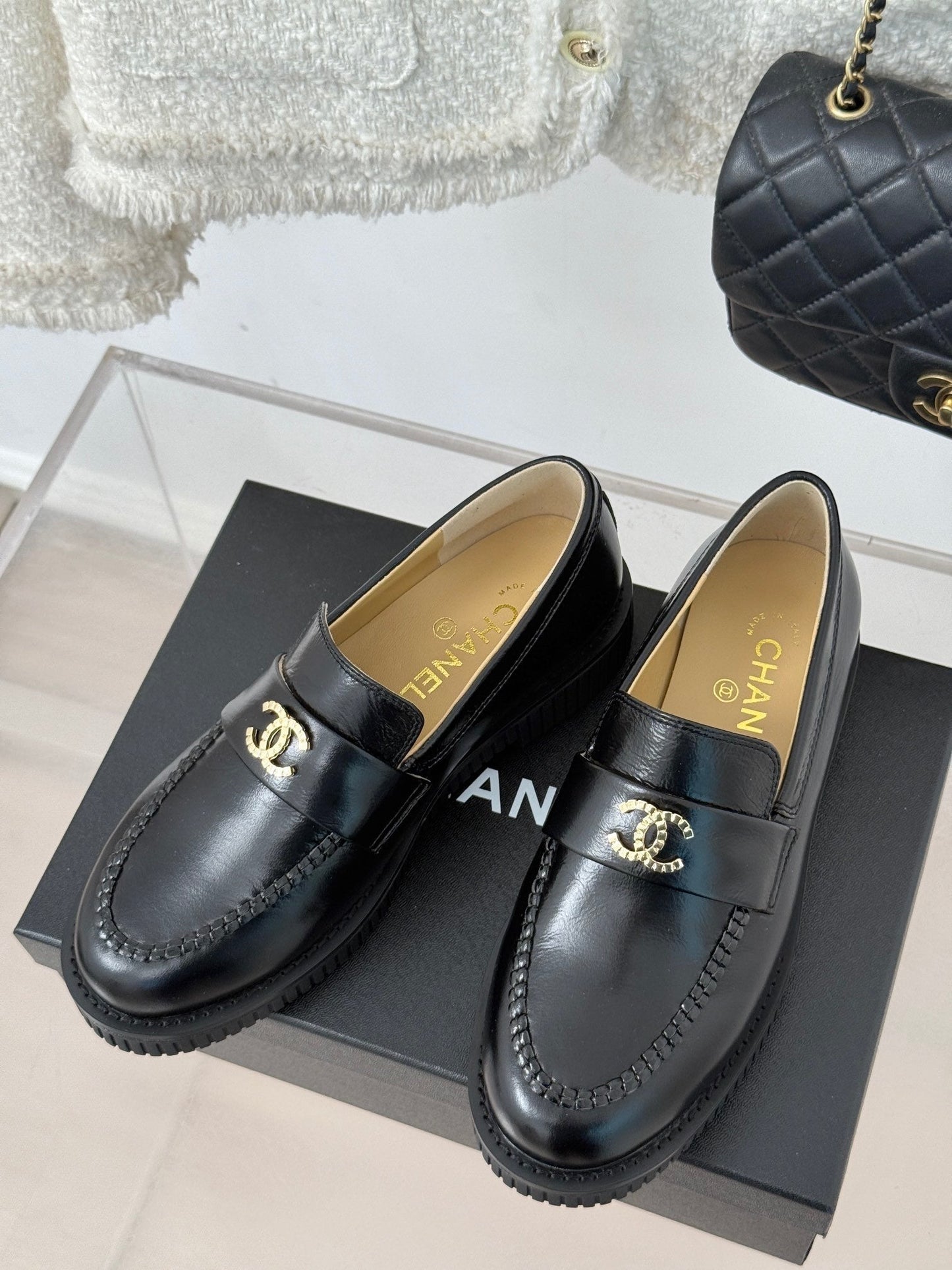 CHNL Classic Color-Blocked Double C Loafers