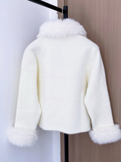 New Two-Tone Logo Cardigan Slimming & Versatile