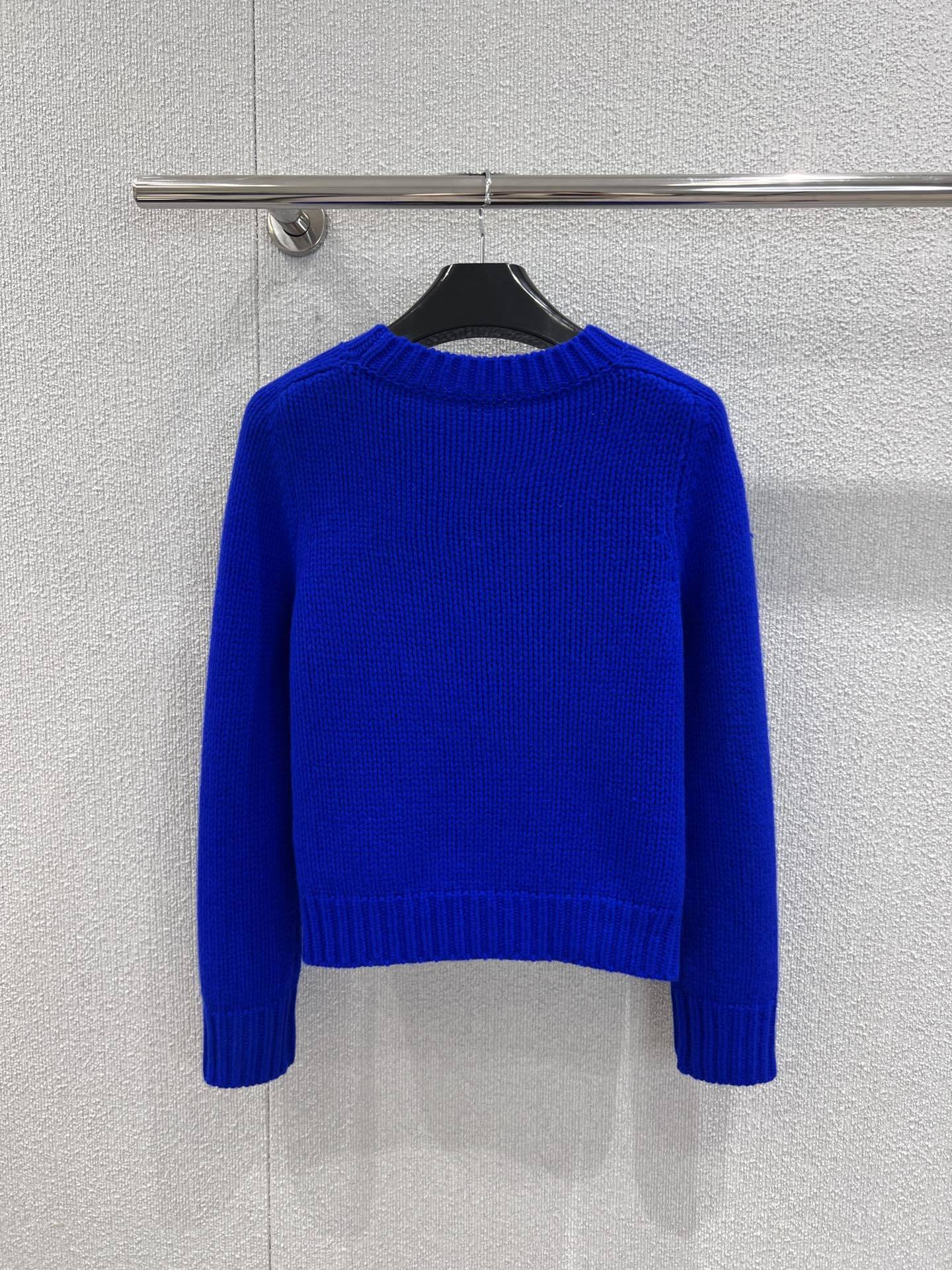 Winter Klein Blue Safety Pin Knit Sweater Soft Cloud