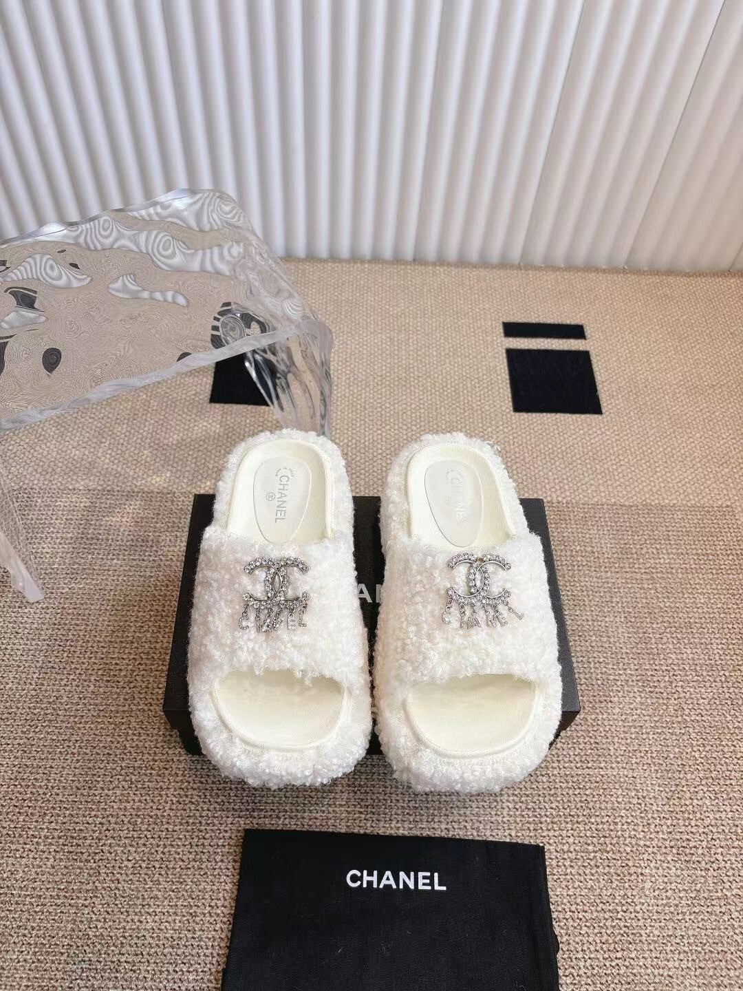 CHL 2025 Rhinestone Platform Slingback Sandals