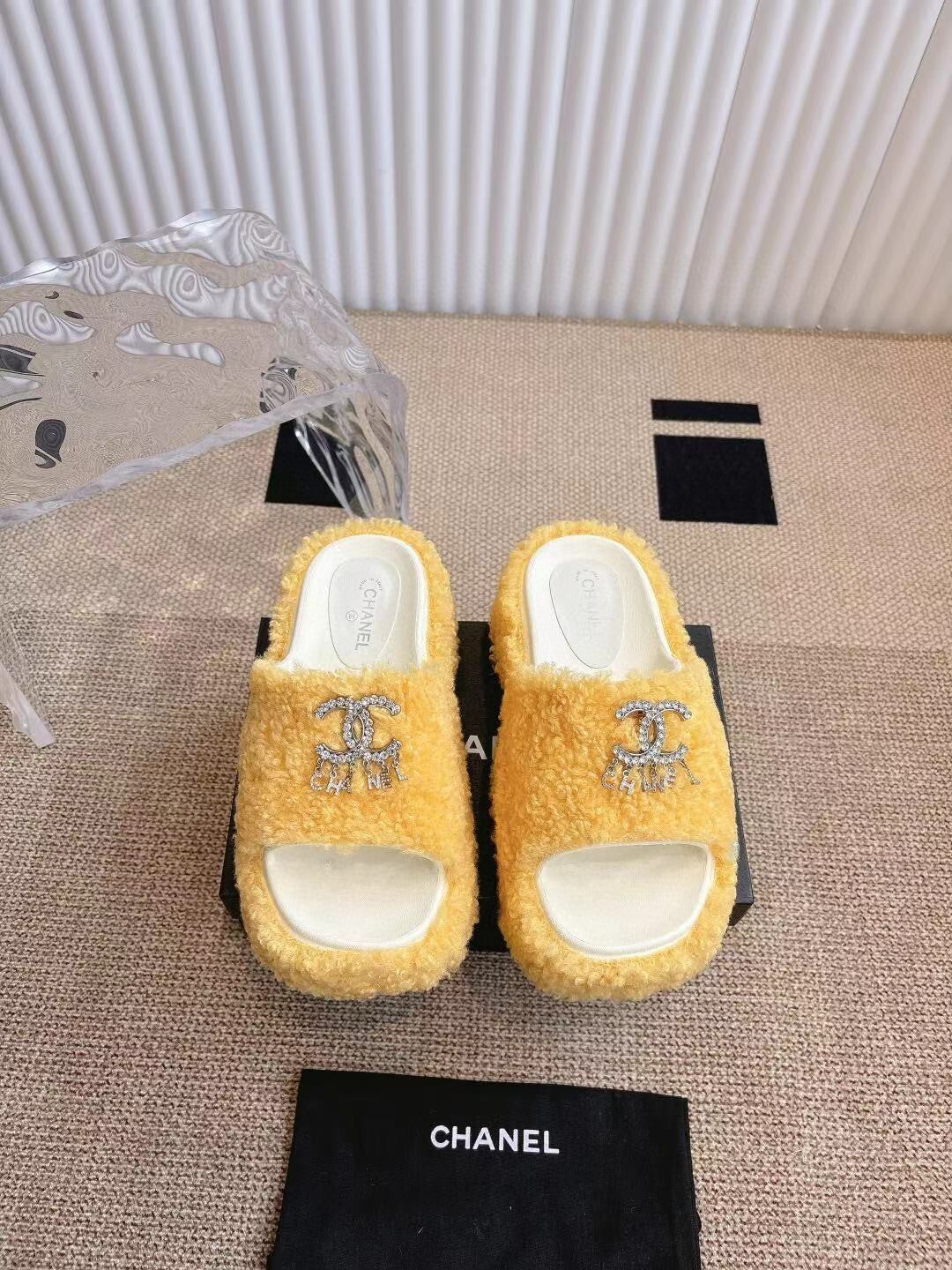 CHL 2025 Rhinestone Platform Slingback Sandals