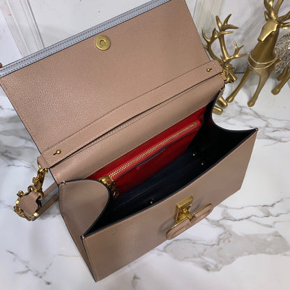 Val Small VSLING Grainy Calfskin Handbag